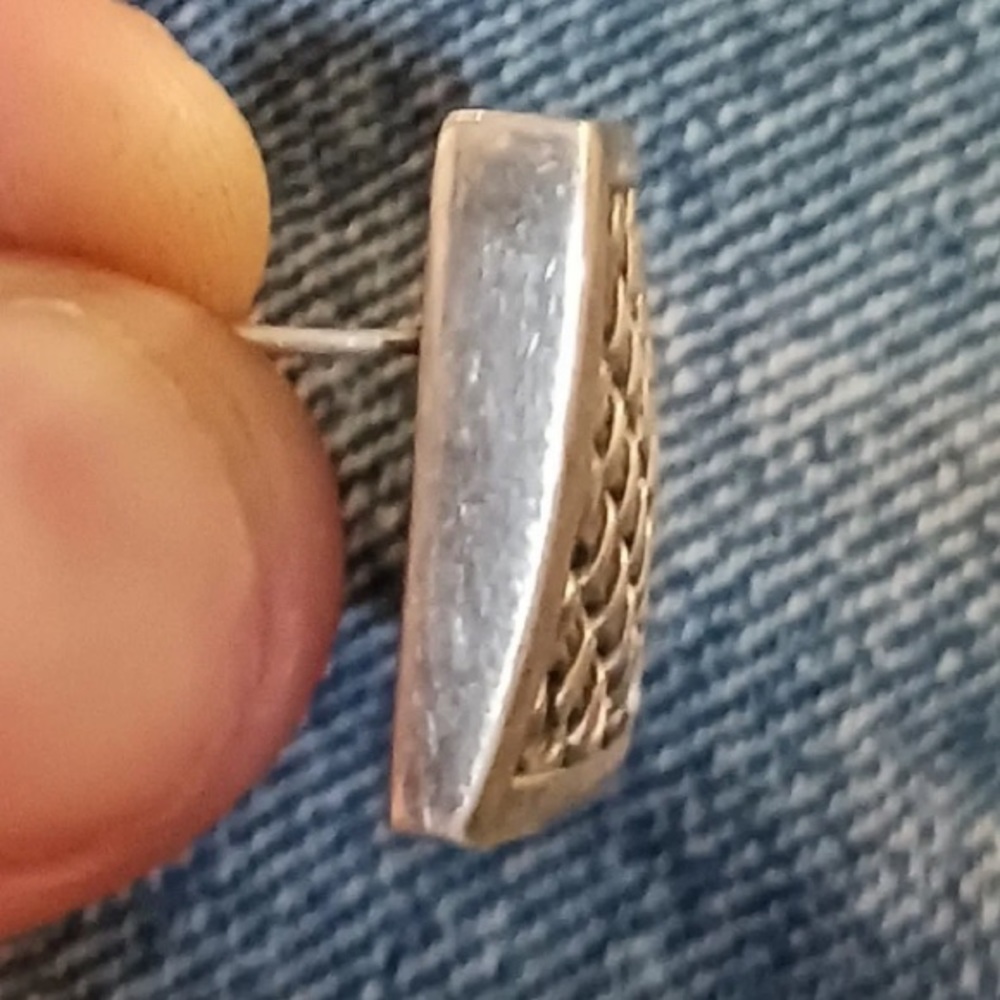 Vintage 925 Sterling Silver Suarti Bali Woven Chainmail Hollow Earrings Signed - Picture 7 of 9